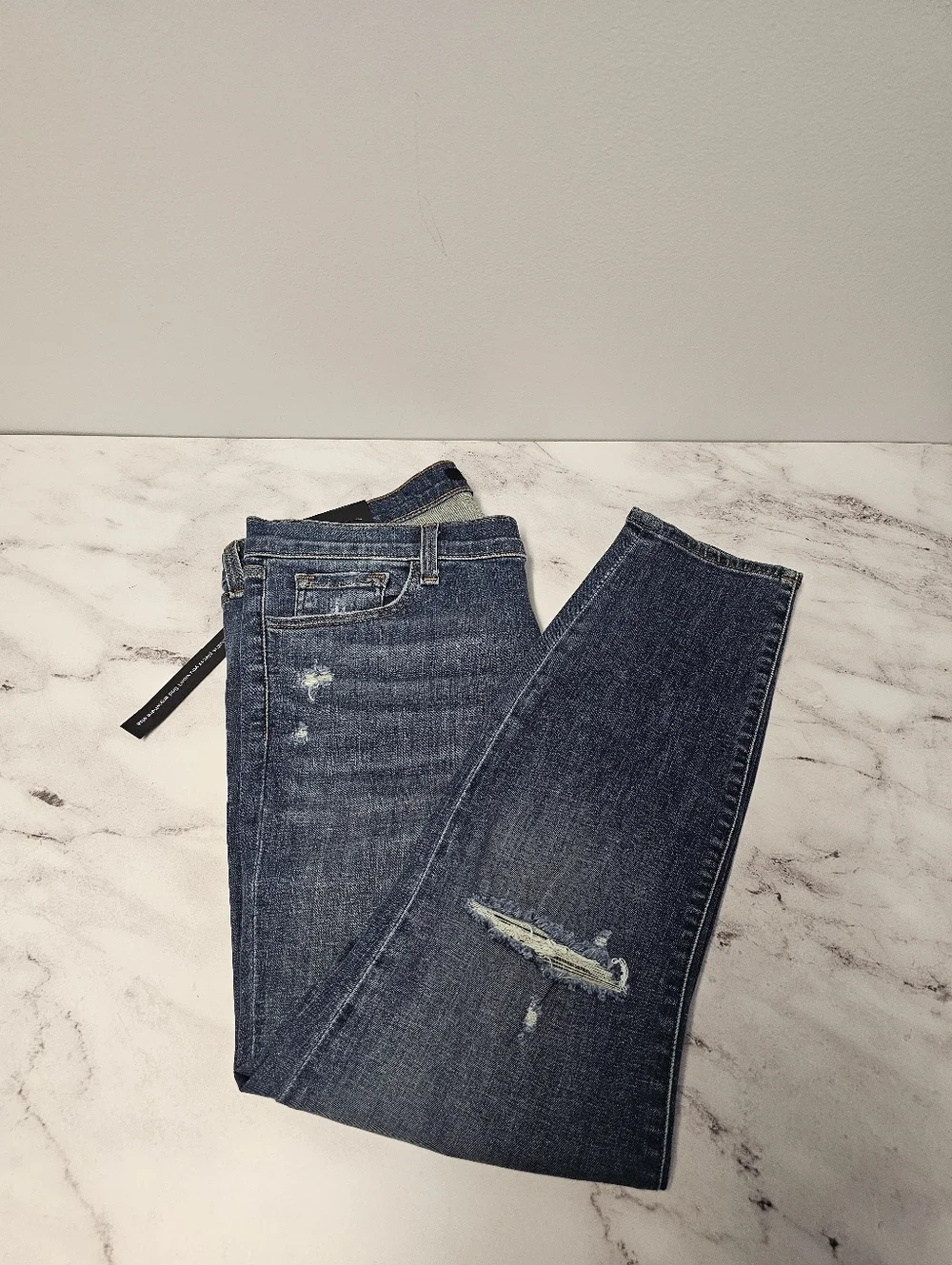 J Brand Cropped Low Rise Distressed Skinny Blue Jeans 31 NWT